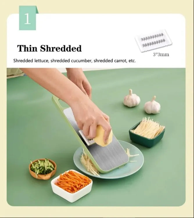 5in1 Vegetable Stainless Steel Cutter (with Box Packing)