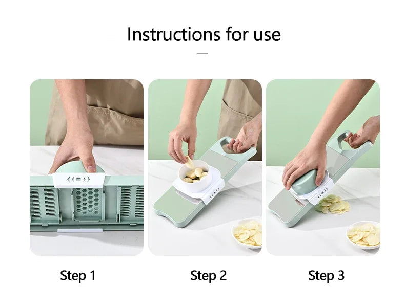 5 In 1 Stainless Steel  Vegetable Slicer Cutter